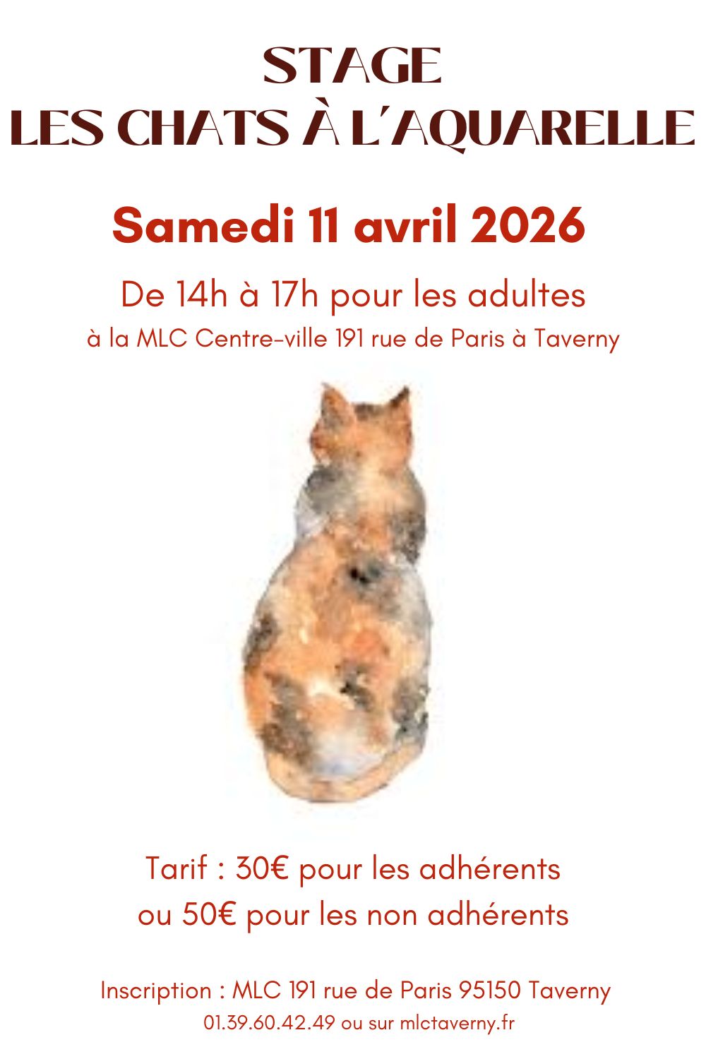 Atelier « Chat à l’aquarelle »